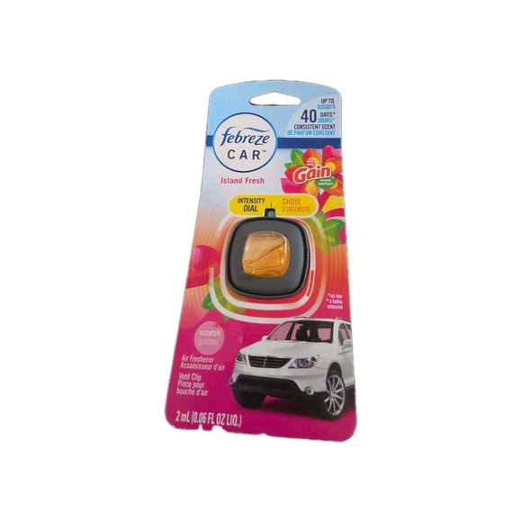 Febreze Other - Febreze Car Vent Clip Air Freshener and Odor Eliminator Gain Island Fresh #1310